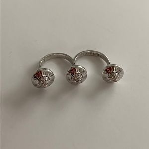 Henri Bendel Double Rhinestone Stud Ring